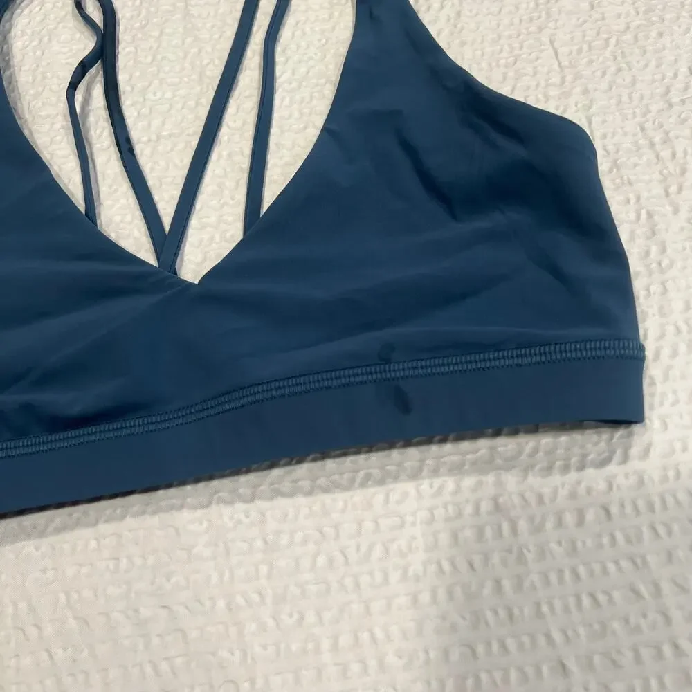 Lululemon Freely Flexed Bra Petrol Blue 4 women
